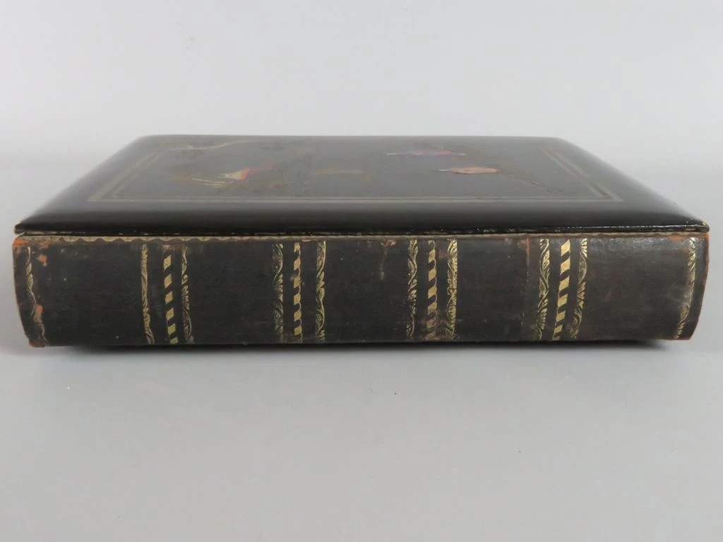 Antiek Japans Lakwerk Fotoalbum met Parelmoer Inleg
