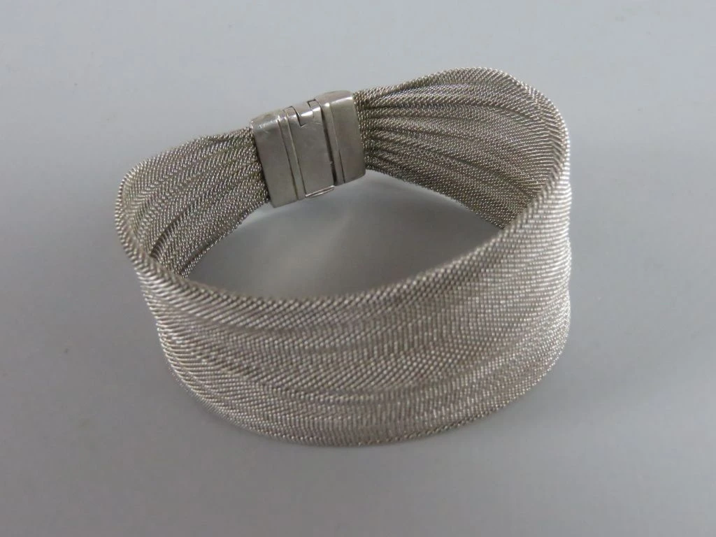 Italiaanse Zilveren Mesh Armband