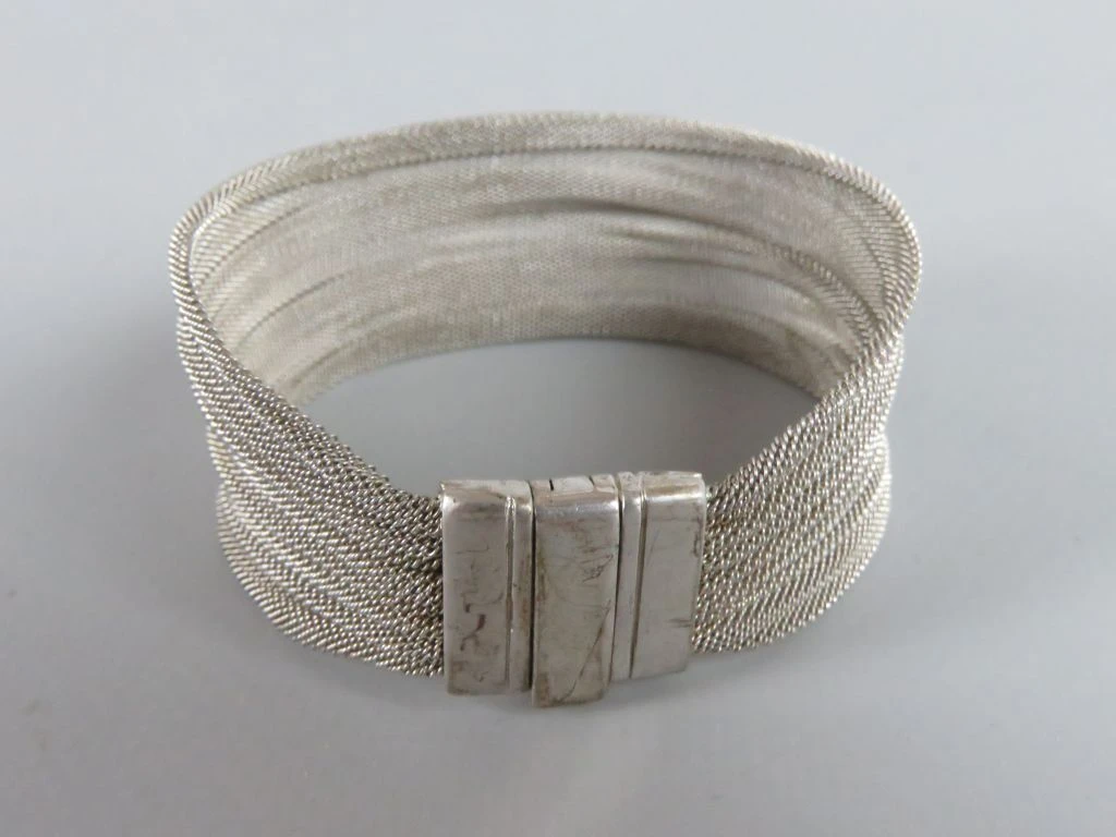 Italiaanse Zilveren Mesh Armband