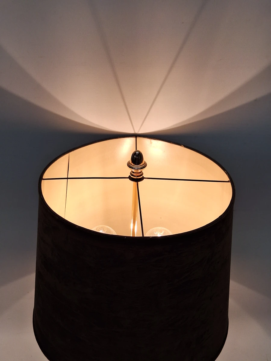 Elegante Hollywood Regency tafellamp met acryl en goudkleurige accenten
