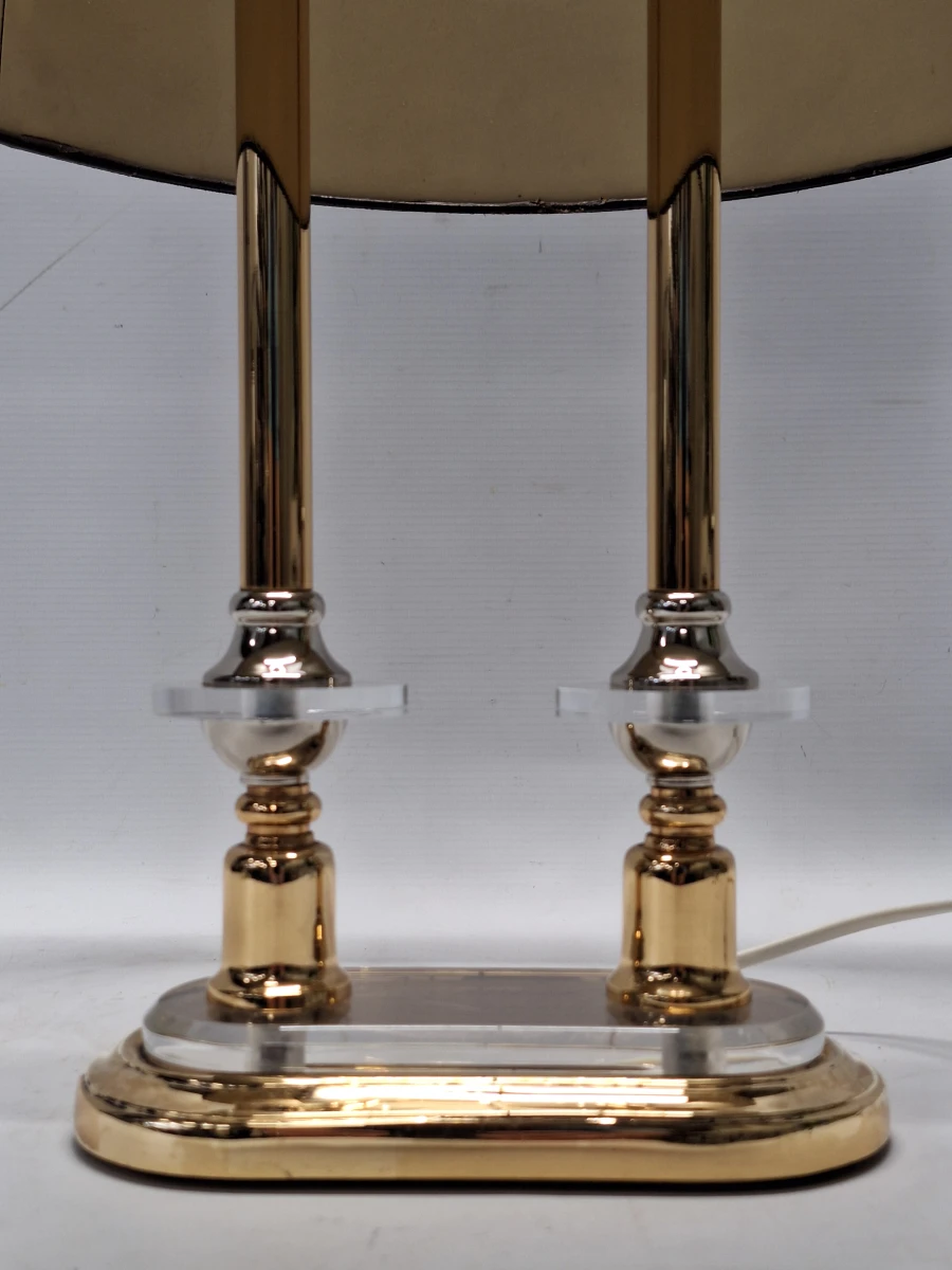 Elegante Hollywood Regency tafellamp met acryl en goudkleurige accenten
