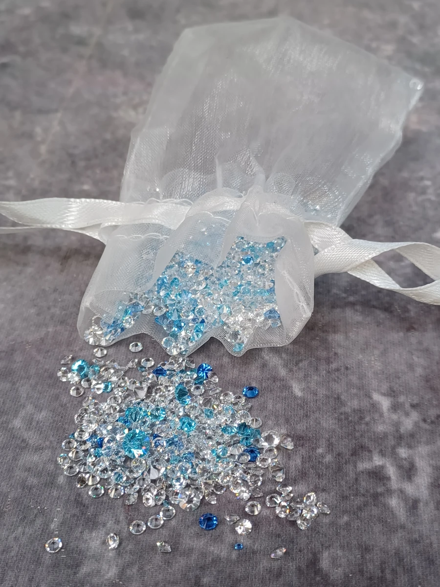 Schitterende Swarovski kristallen mix – Helder en blauw