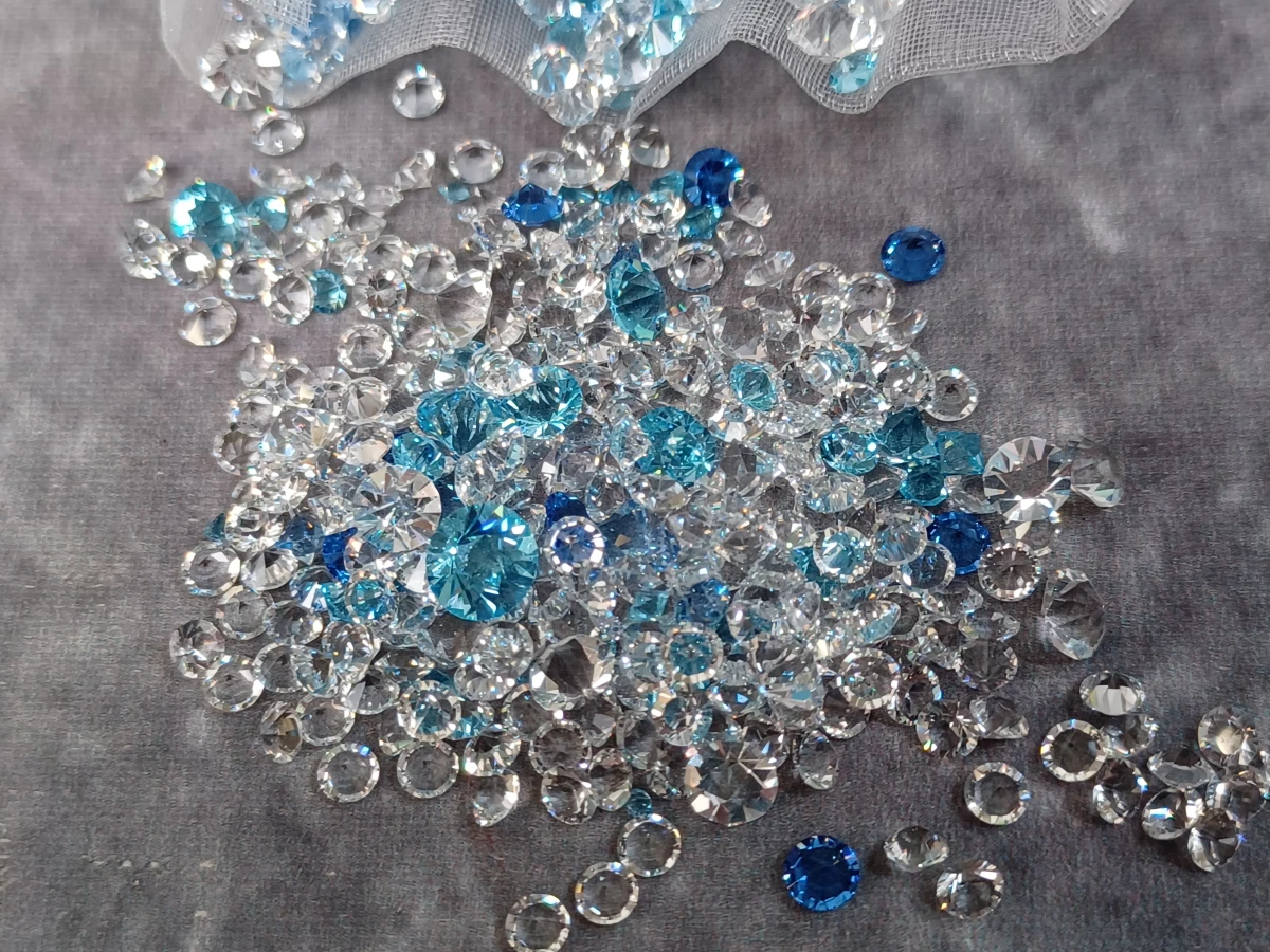 Schitterende Swarovski kristallen mix – Helder en blauw
