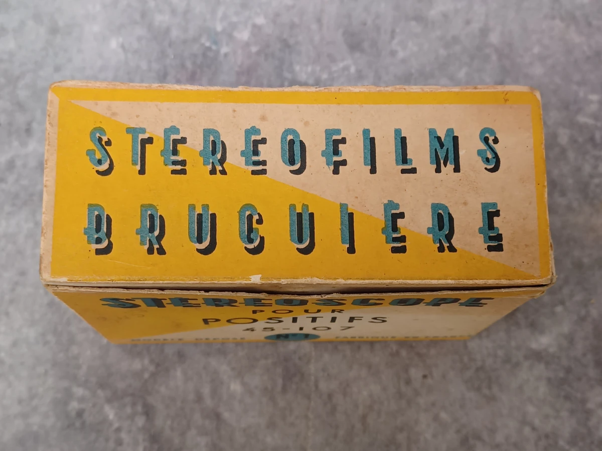 Antieke Stéréofilms Bruguière stereoscoop Set N°1 – Inclusief originele doosjes en stereofoto's