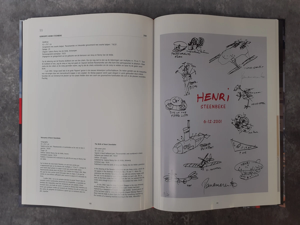 Boek: Duo van Panamarenko kunstboeken + tentoonstellings folder