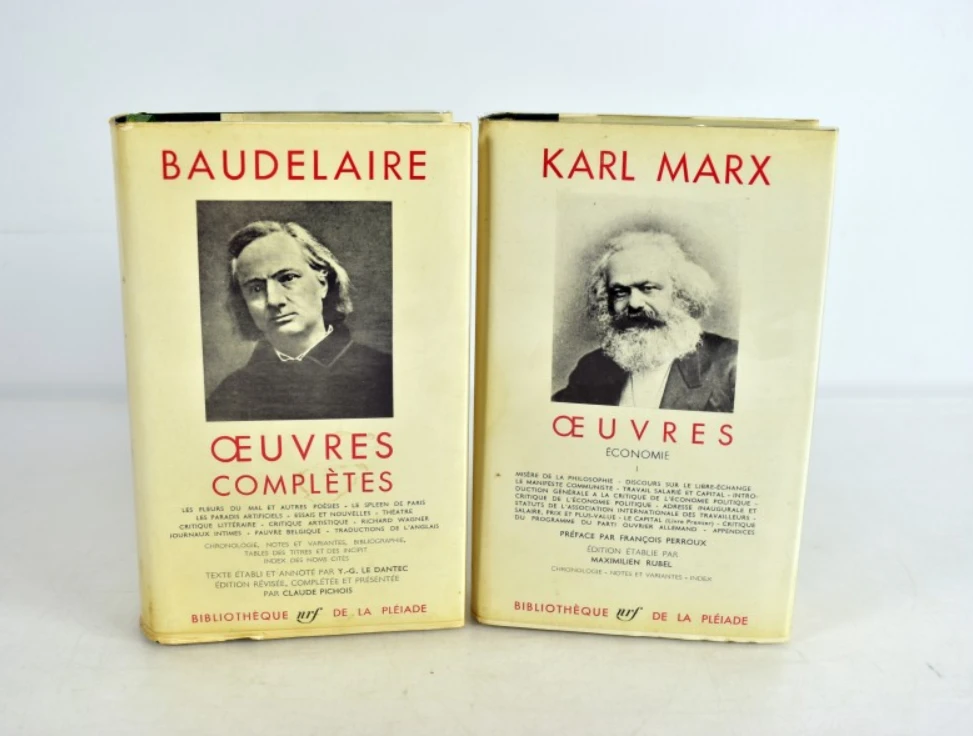 2 klassieke Franse boeken: Baudelaire Œuvres Complètes & Œuvre van Karl Marx