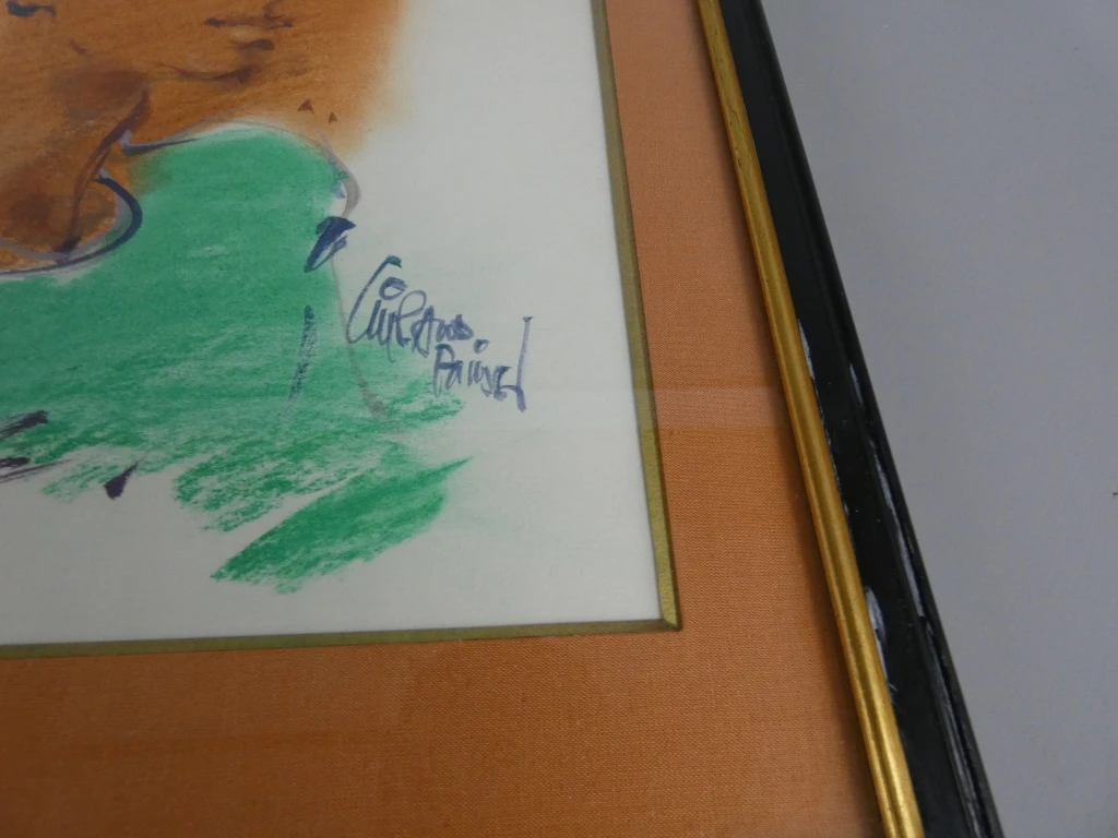 Ingelijste tekening van een jonge man