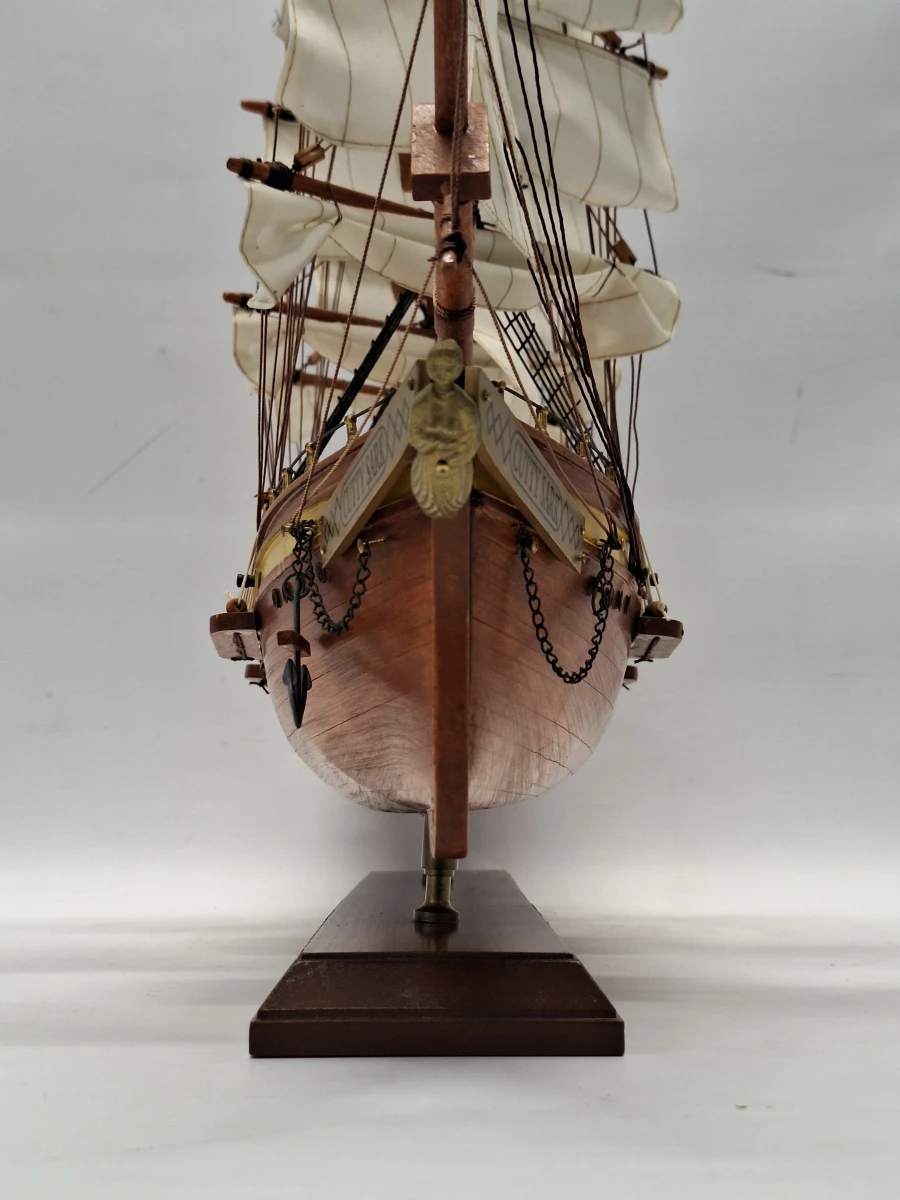 Handgebouwd houten schaalmodel van de historische theeklipper Cutty Sark