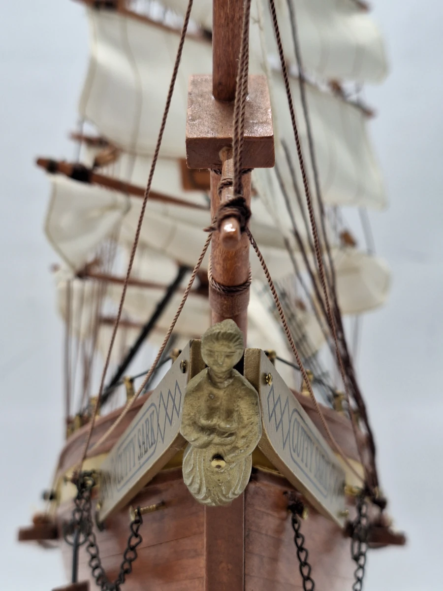 Handgebouwd houten schaalmodel van de historische theeklipper Cutty Sark