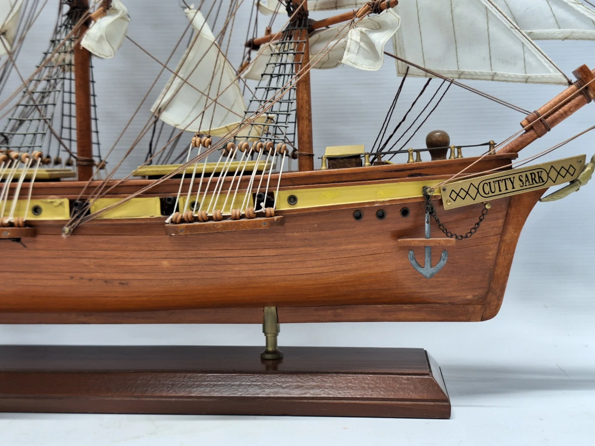 Handgebouwd houten schaalmodel van de historische theeklipper Cutty Sark