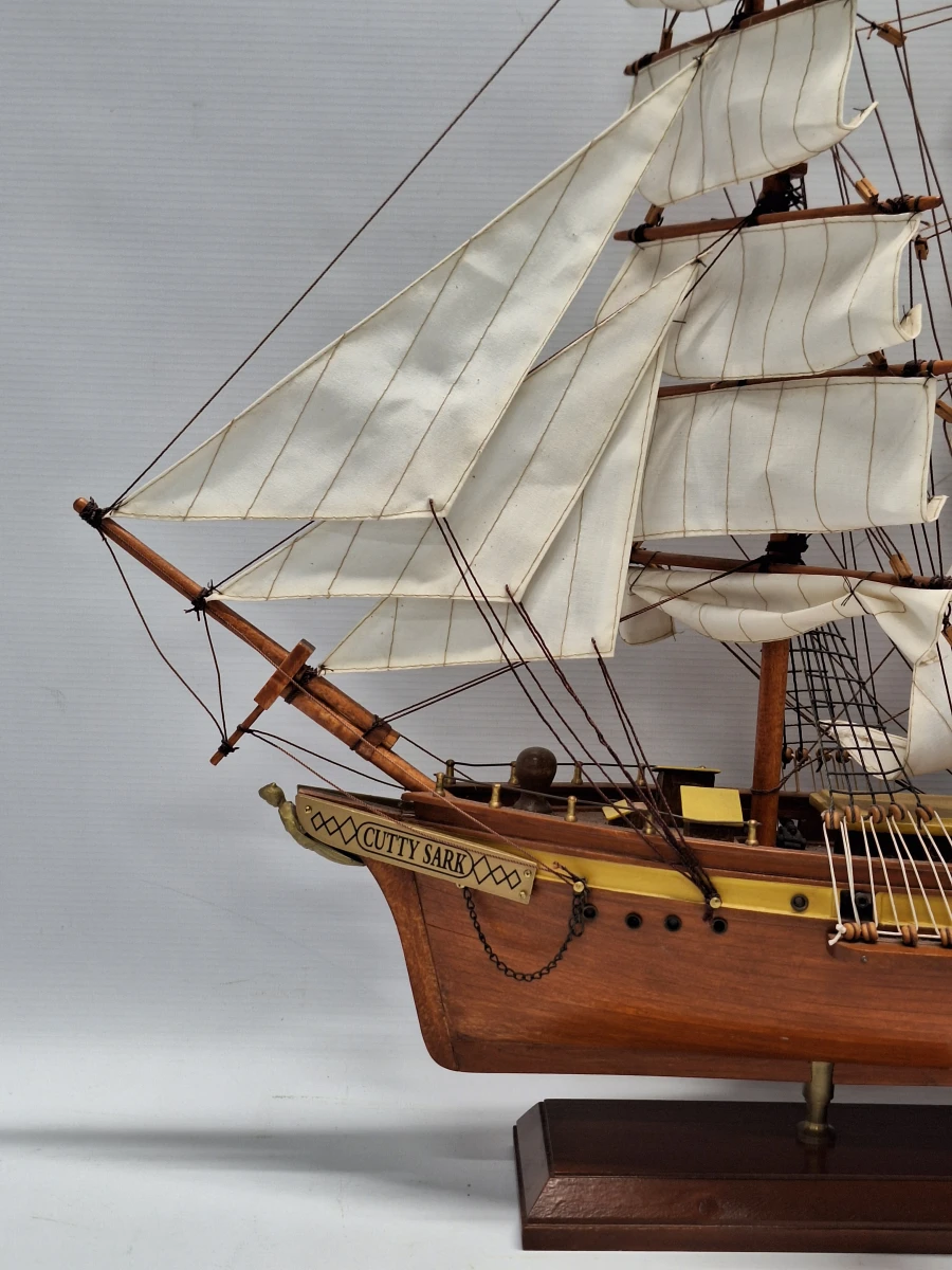 Handgebouwd houten schaalmodel van de historische theeklipper Cutty Sark