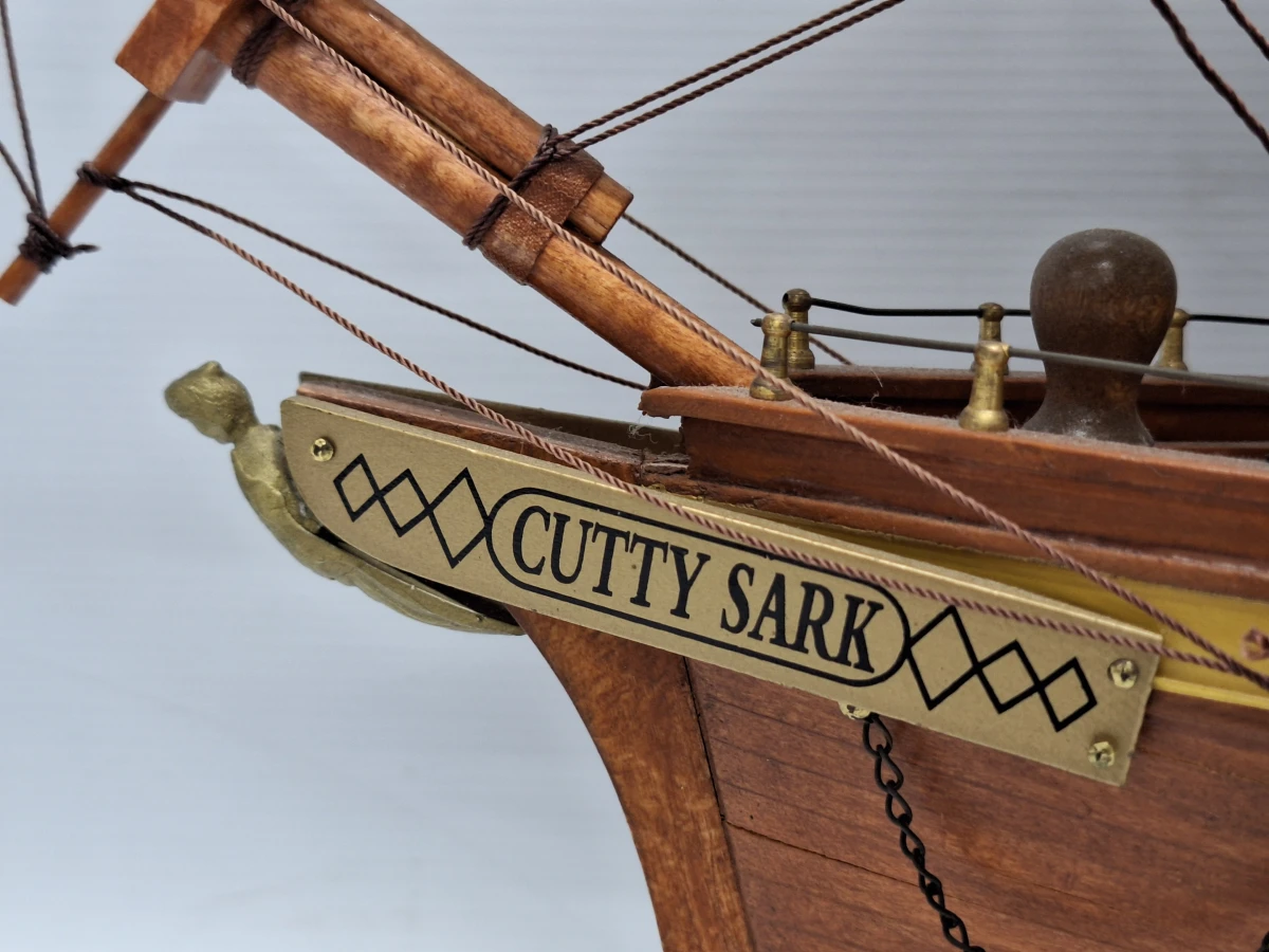 Handgebouwd houten schaalmodel van de historische theeklipper Cutty Sark