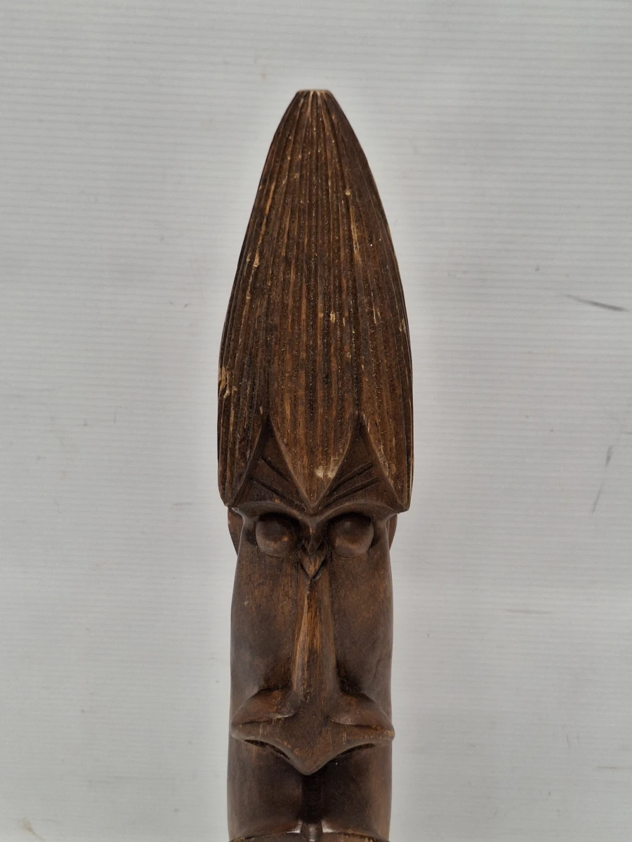 Leuke set vintage Afrikaanse houten sculpturen (Tiki-stijl)
