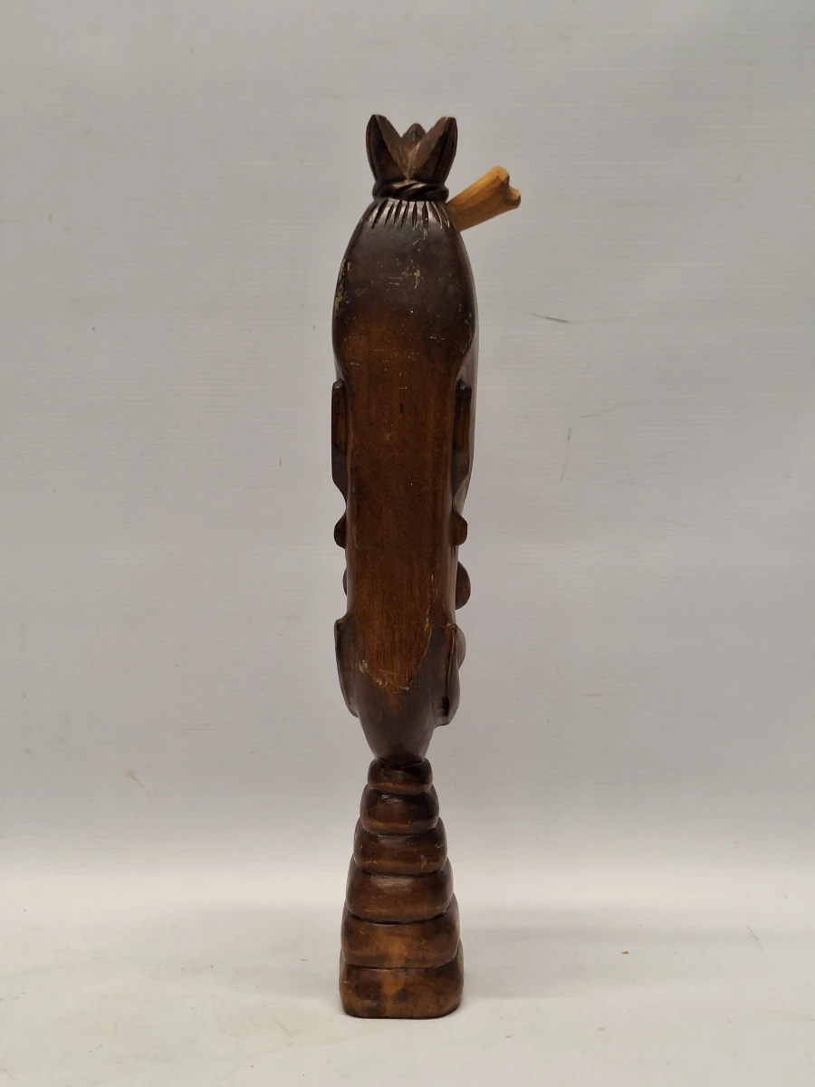 Leuke set vintage Afrikaanse houten sculpturen (Tiki-stijl)