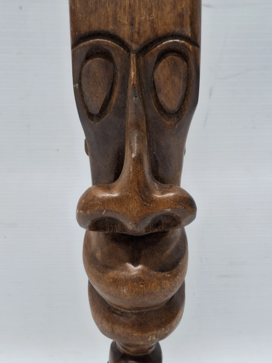 Leuke set vintage Afrikaanse houten sculpturen (Tiki-stijl)