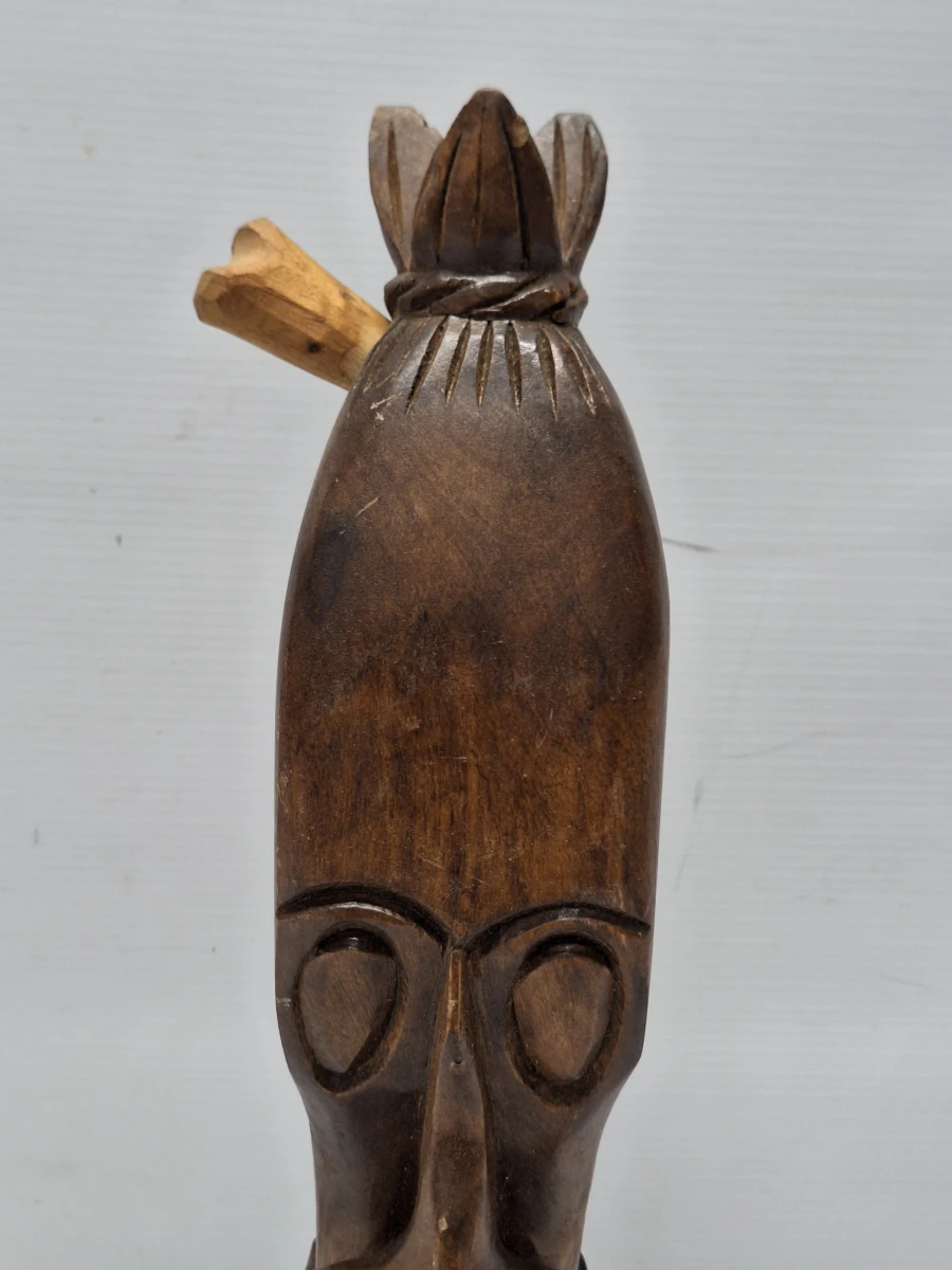Leuke set vintage Afrikaanse houten sculpturen (Tiki-stijl)