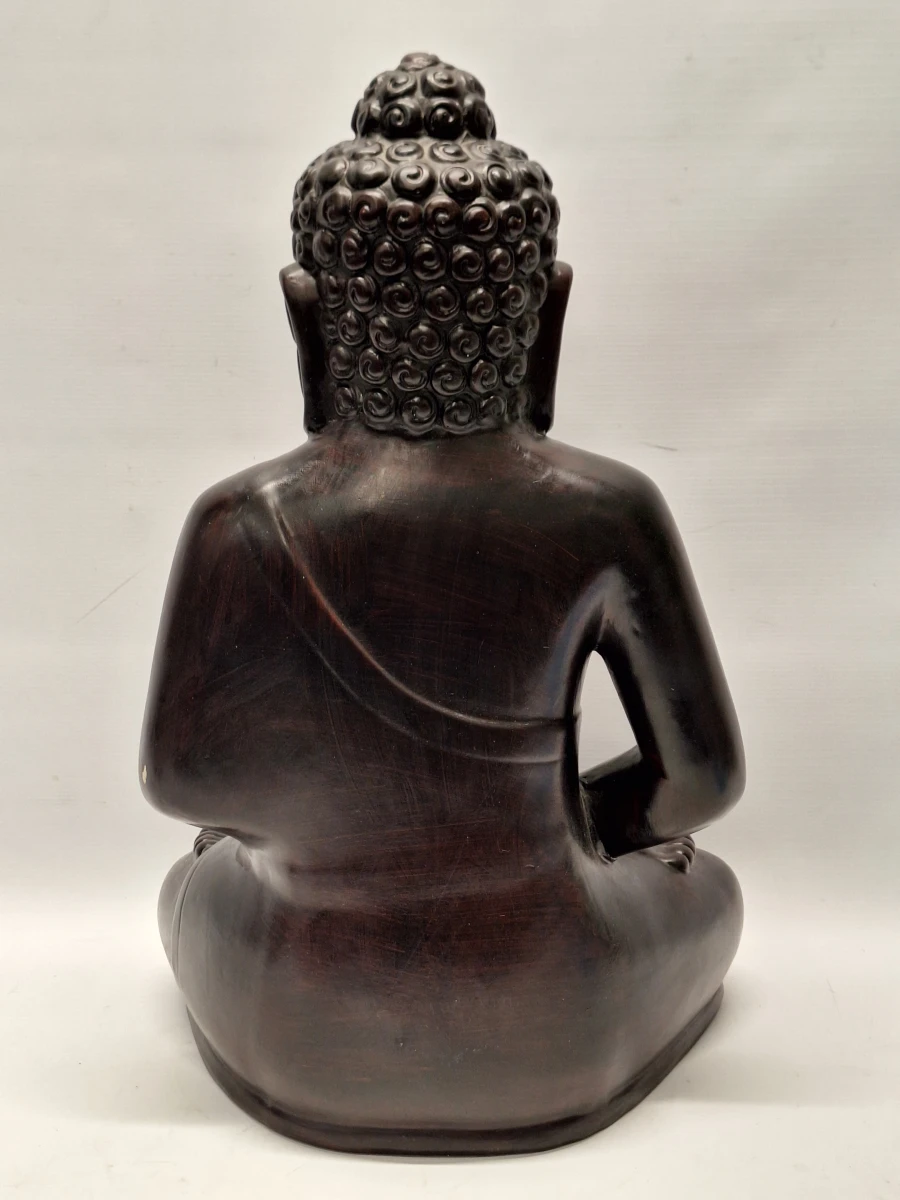 Gepatineerd gipsen Boeddhabeeld (62 cm) - Dhyana Mudra