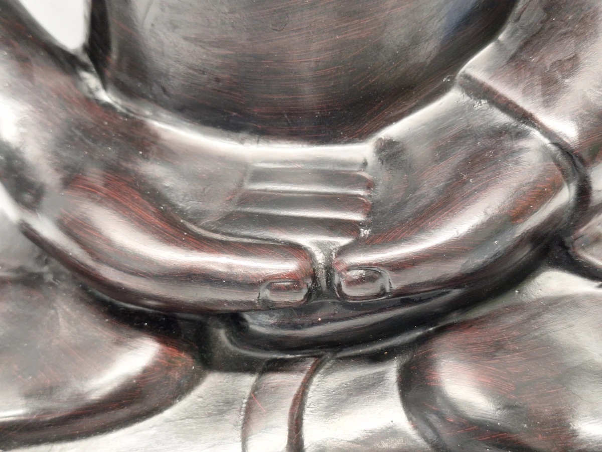 Gepatineerd gipsen Boeddhabeeld (62 cm) - Dhyana Mudra
