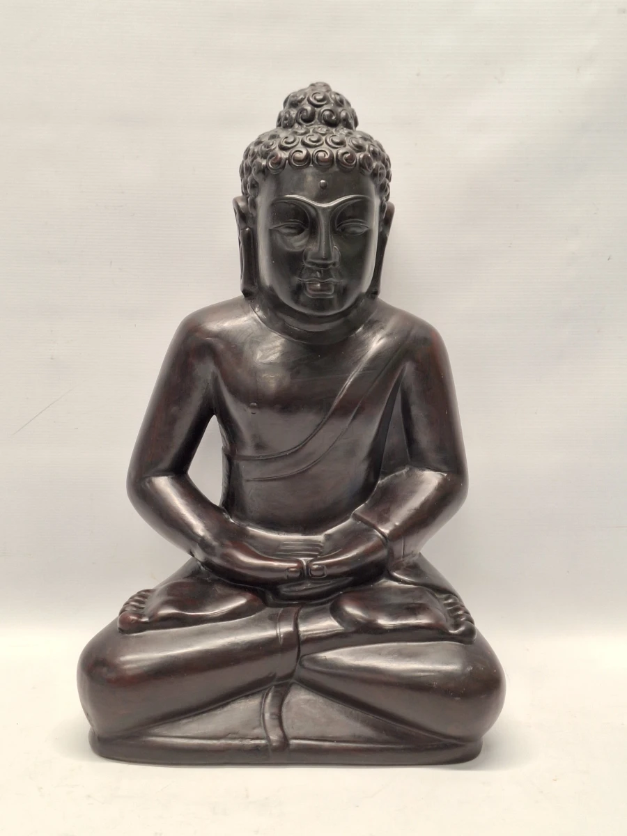 Gepatineerd gipsen Boeddhabeeld (62 cm) - Dhyana Mudra