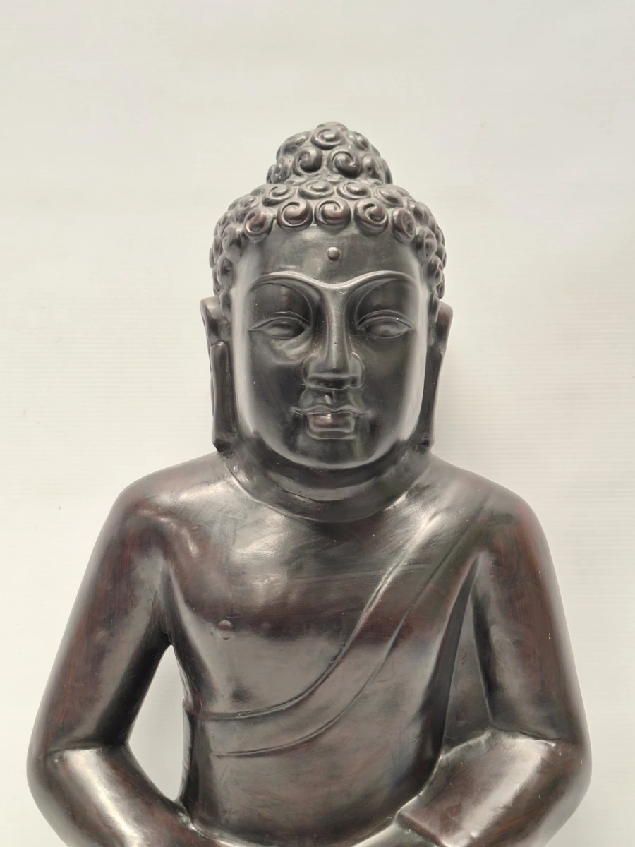 Gepatineerd gipsen Boeddhabeeld (62 cm) - Dhyana Mudra