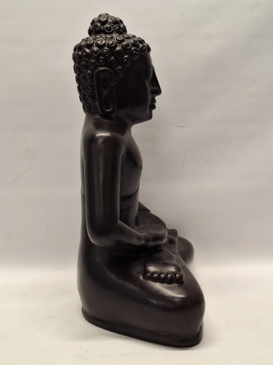 Gepatineerd gipsen Boeddhabeeld (62 cm) - Dhyana Mudra