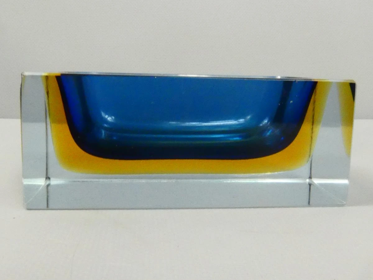 Vintage glazen Murano Sommerso kom, Italië, jaren 1960