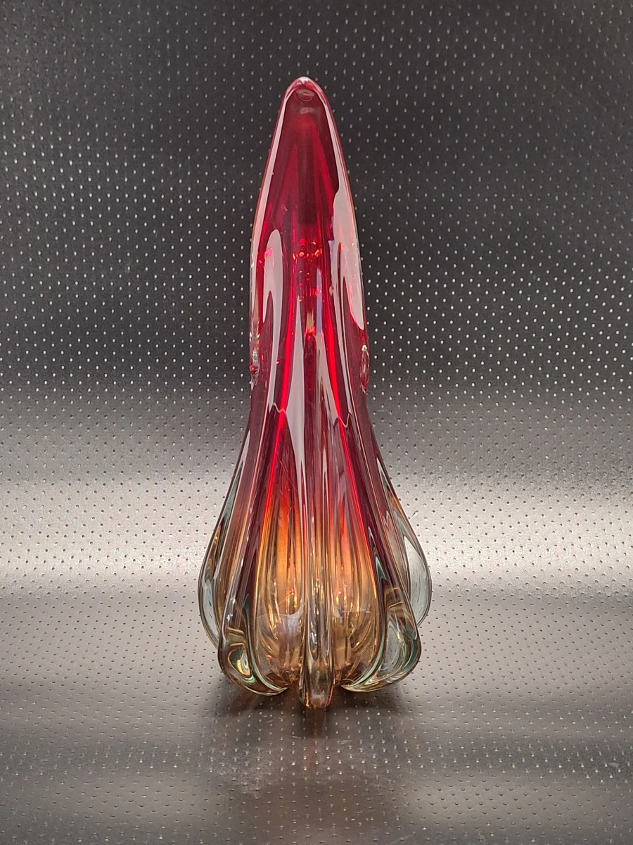 Italiaanse Sommerso Murano glasvaas uit de jaren 60