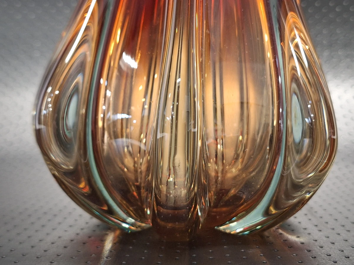 Italiaanse Sommerso Murano glasvaas uit de jaren 60