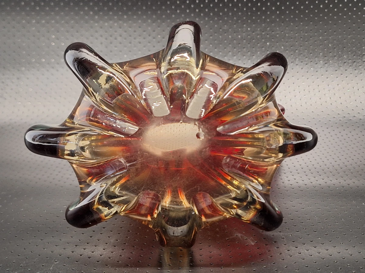 Italiaanse Sommerso Murano glasvaas uit de jaren 60