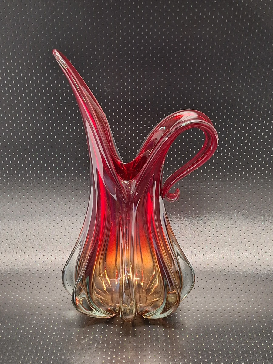 Italiaanse Sommerso Murano glasvaas uit de jaren 60