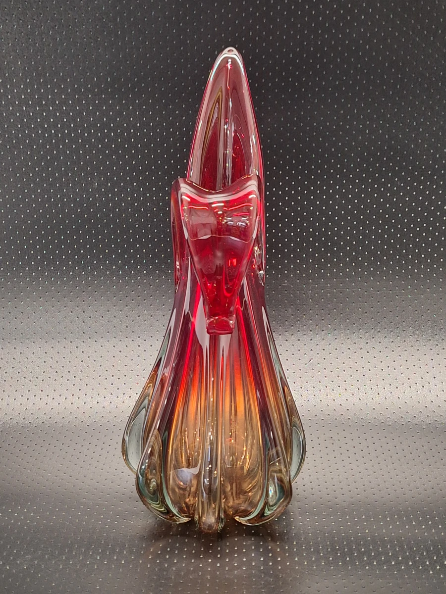 Italiaanse Sommerso Murano glasvaas uit de jaren 60