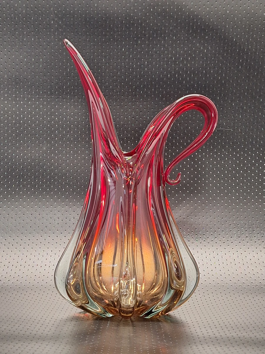 Italiaanse Sommerso Murano glasvaas uit de jaren 60