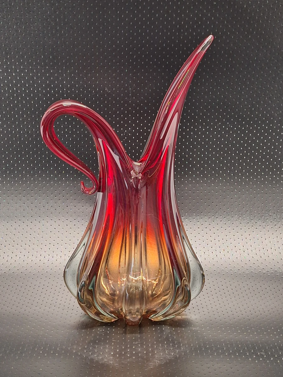 Italiaanse Sommerso Murano glasvaas uit de jaren 60