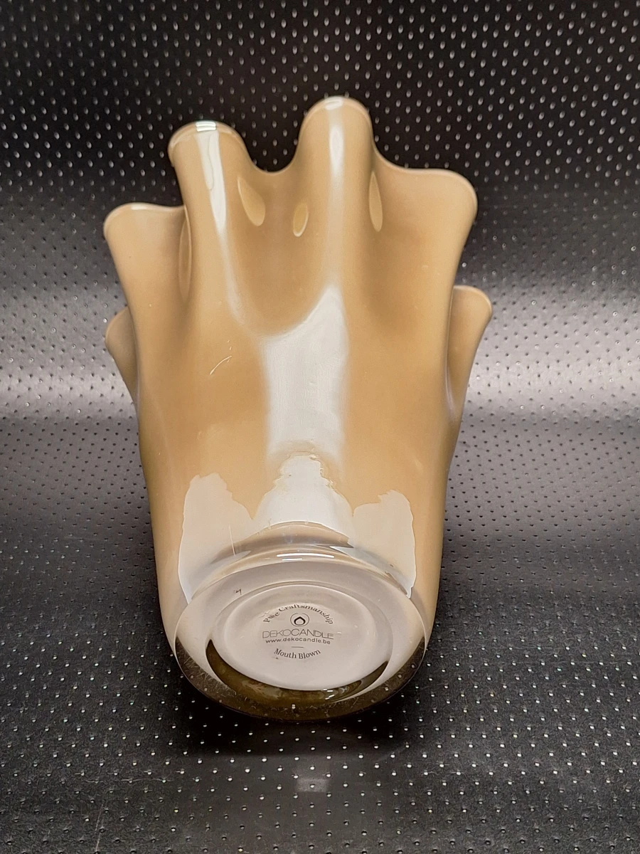 Elegante mondgeblazen glazen design vaas/windlicht van Dekocandle
