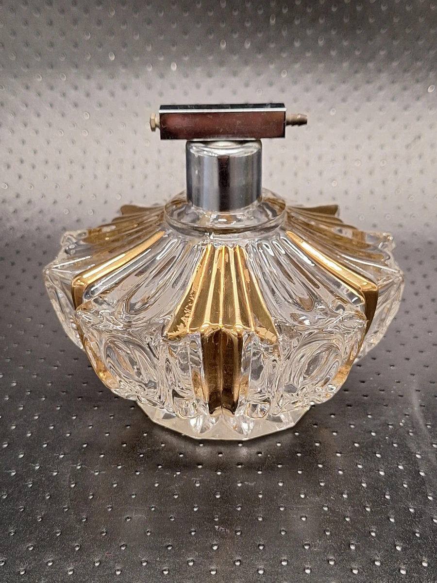 Driedelige kristallen parfumset Art Deco - Centraal Europa