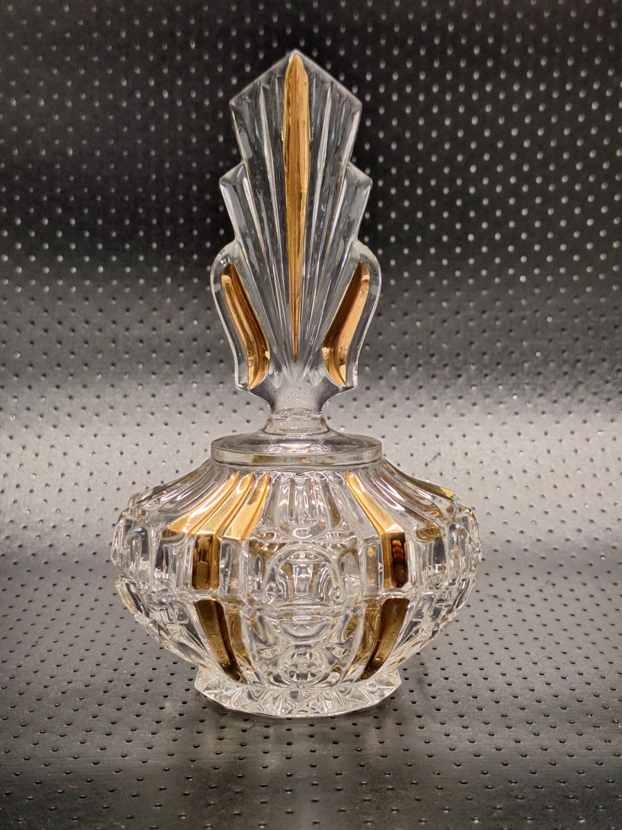 Driedelige kristallen parfumset Art Deco - Centraal Europa