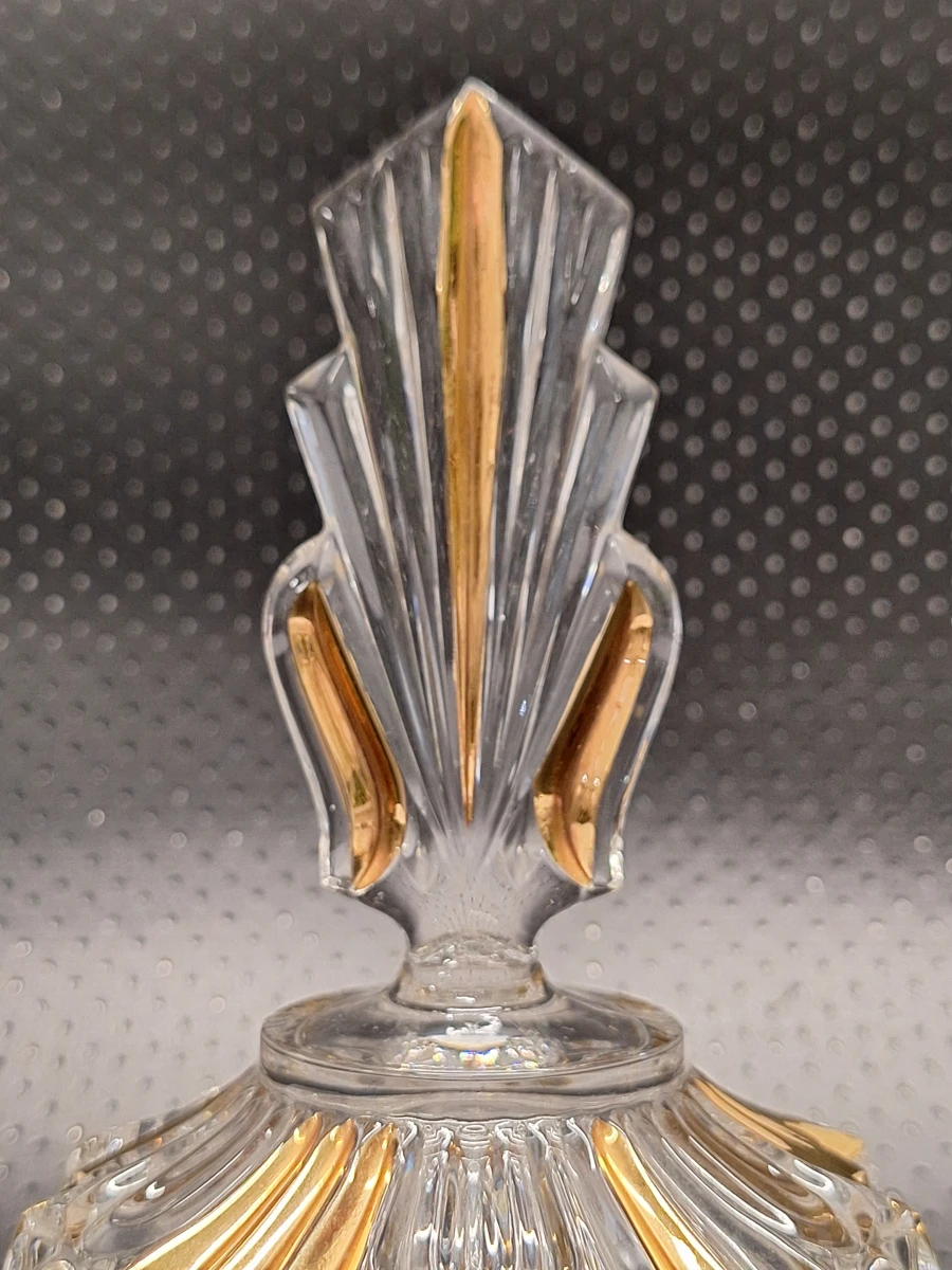 Driedelige kristallen parfumset Art Deco - Centraal Europa