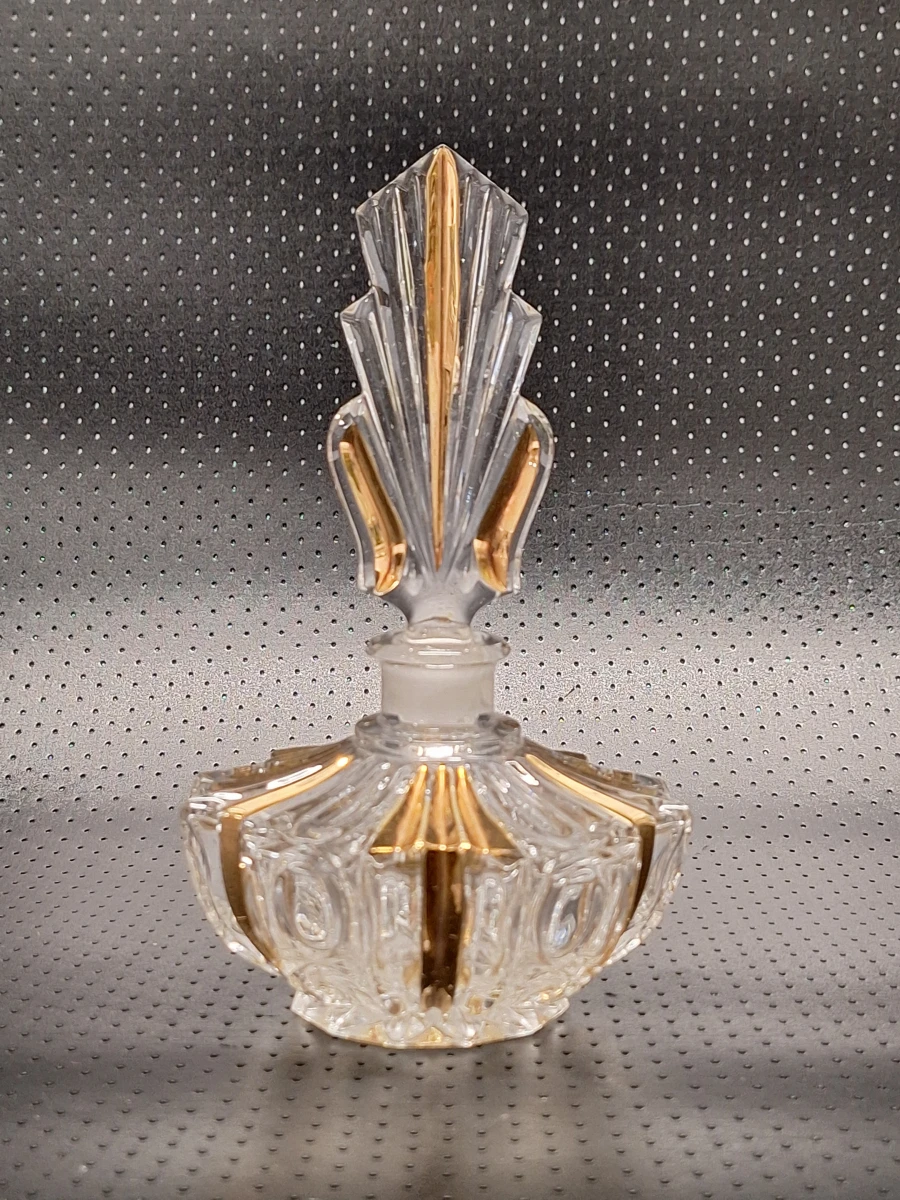Driedelige kristallen parfumset Art Deco - Centraal Europa