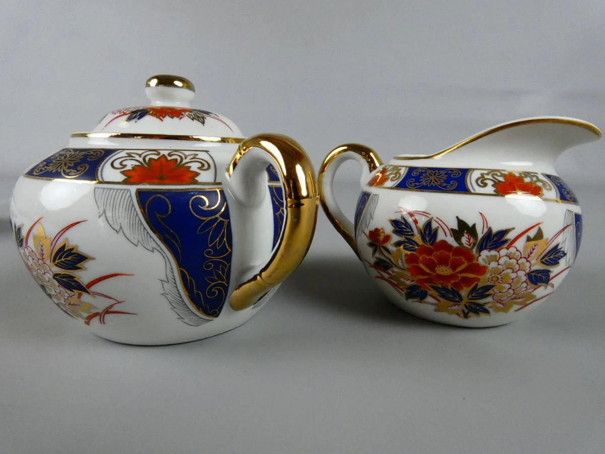 Vintage Japans porseleinen Lithophania Geisha theeservies, jaren 40/50