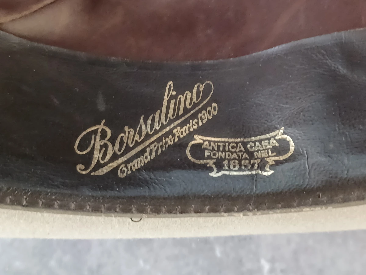 Originele vintage Borsalino Alessandria herenhoed - Beige/Bruin