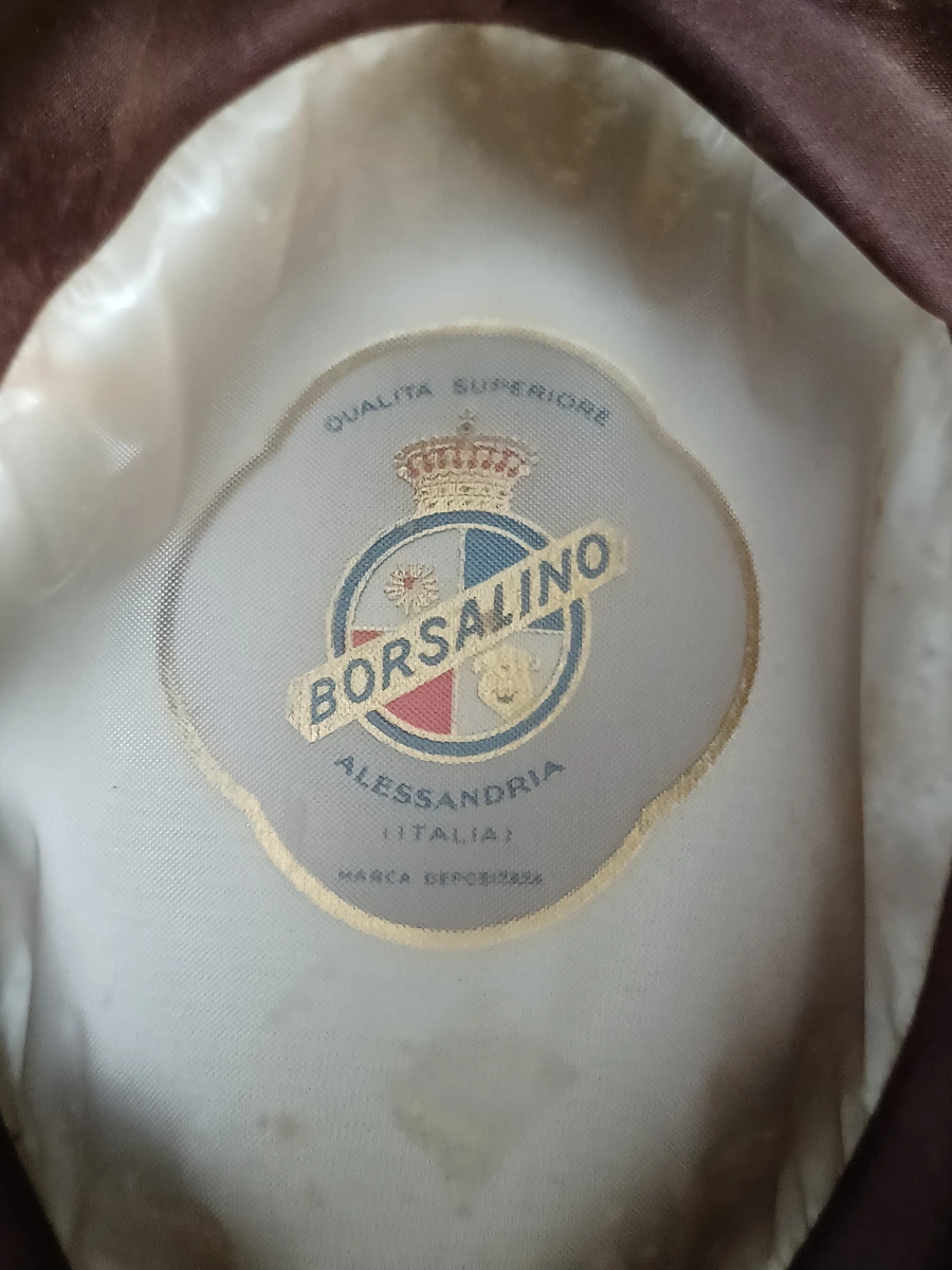 Originele vintage Borsalino Alessandria herenhoed - Beige/Bruin