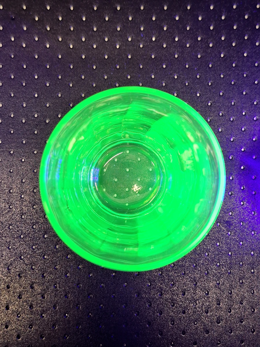 Set van 6 uranium limonadeglazen - Art Deco