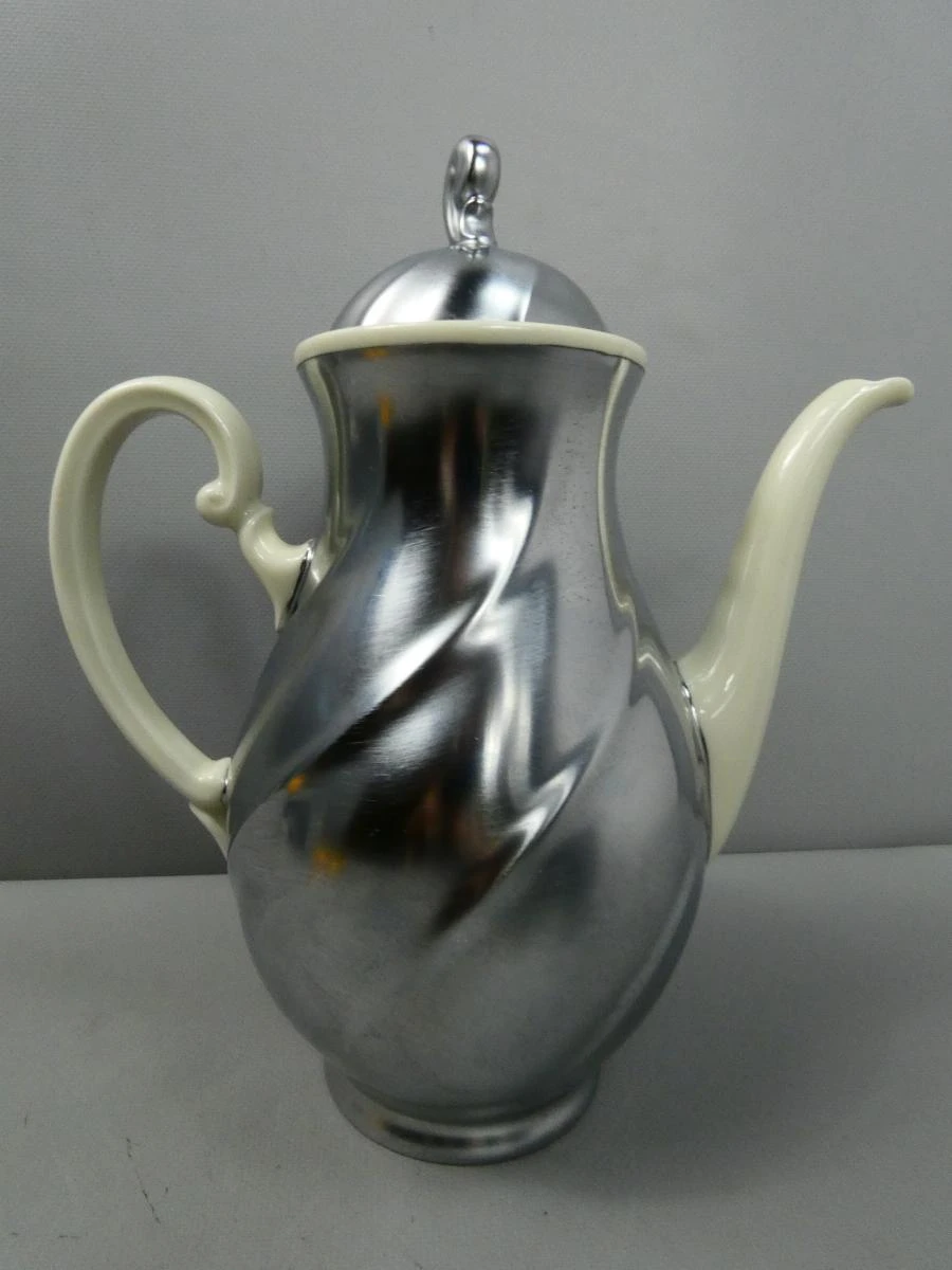Vintage Demeyere koffie/thee servies met melkkan en suikerpot