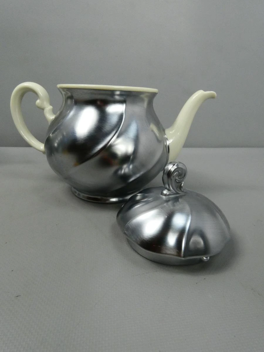 Vintage Demeyere koffie/thee servies met melkkan en suikerpot