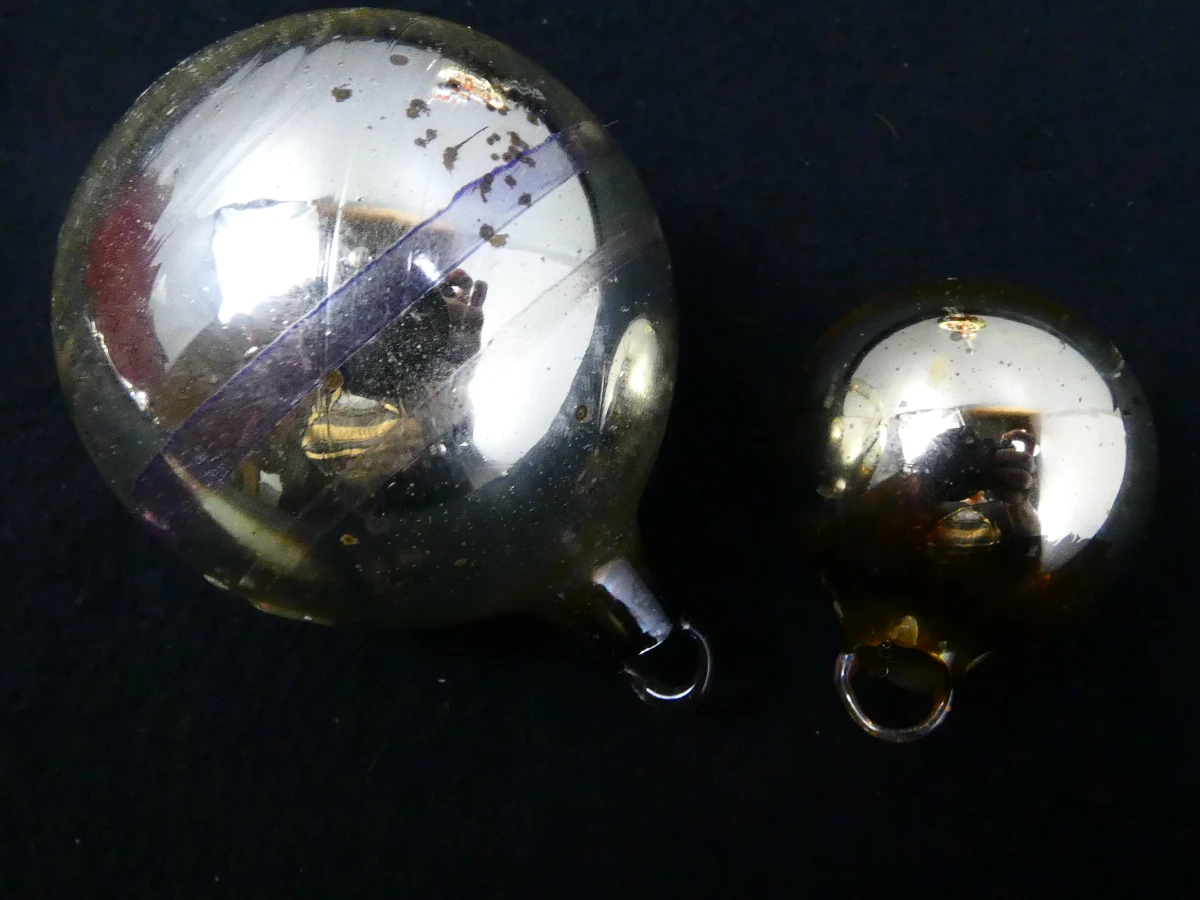 Set vintage Ajeko kerstboomversiering met piek en glazen ballen