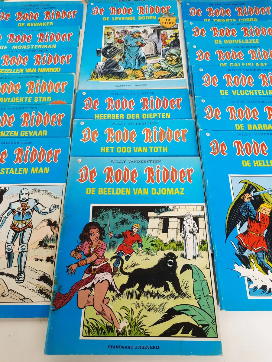 Grote Partij Vintage Stripboeken "De Rode Ridder" (Willy Vandersteen) – 18 Delen