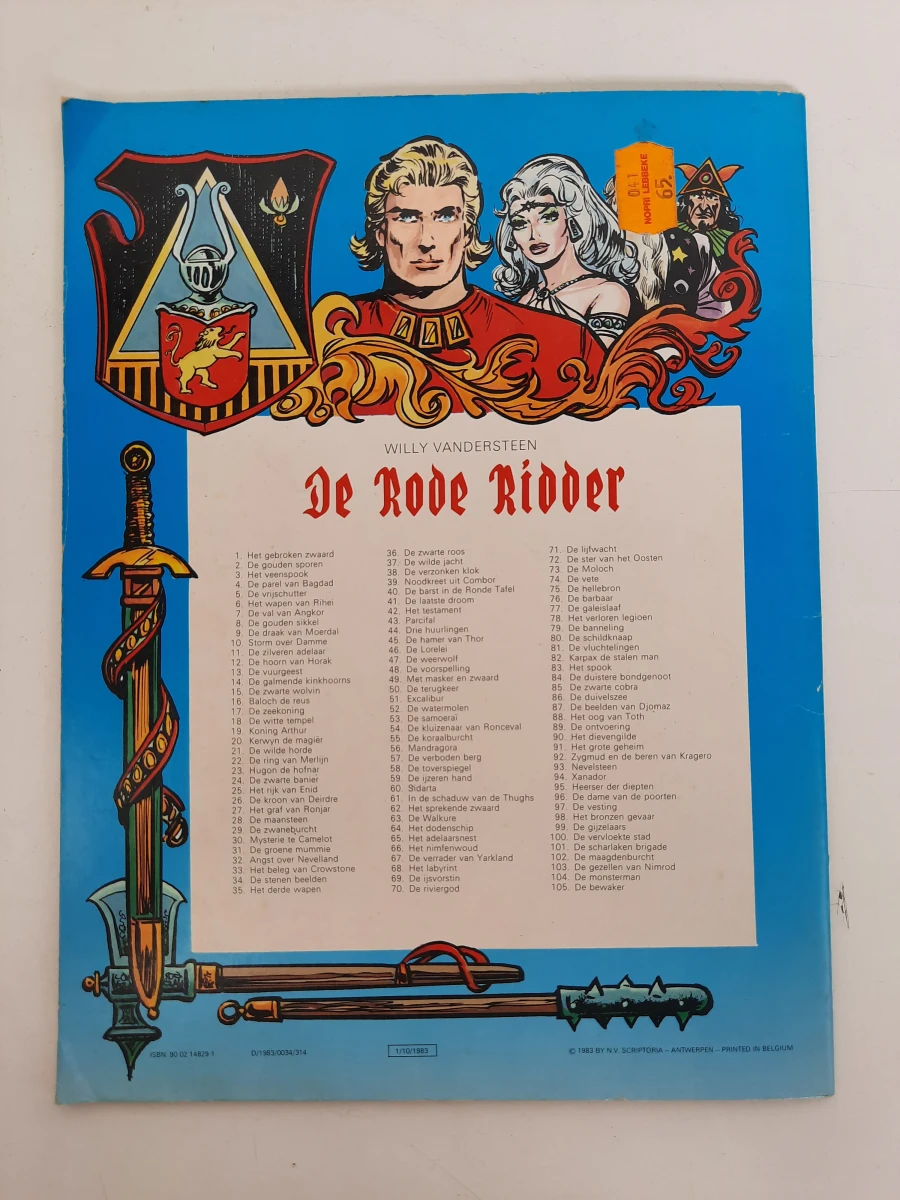 Grote Partij Vintage Stripboeken "De Rode Ridder" (Willy Vandersteen) – 18 Delen