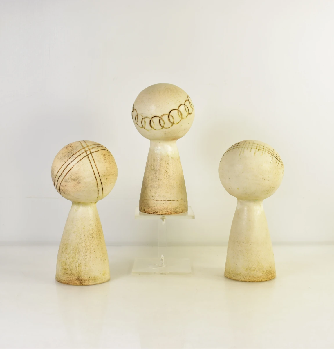 Set van 3 keramische decoratieve beeldjes