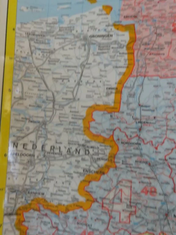 Vintage Postleitzahlen Schoolkaart van Duitsland