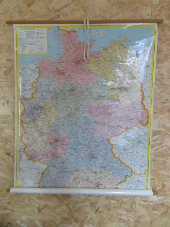 Vintage Postleitzahlen Schoolkaart van Duitsland